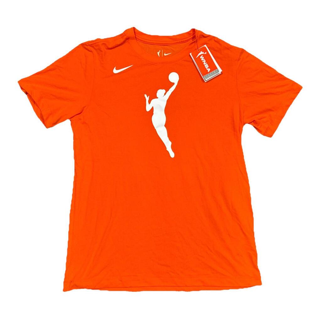 Nike Dri-FIT WNBA Basketball T-Shirt Orange White DR9316-820 Men's Large NEW